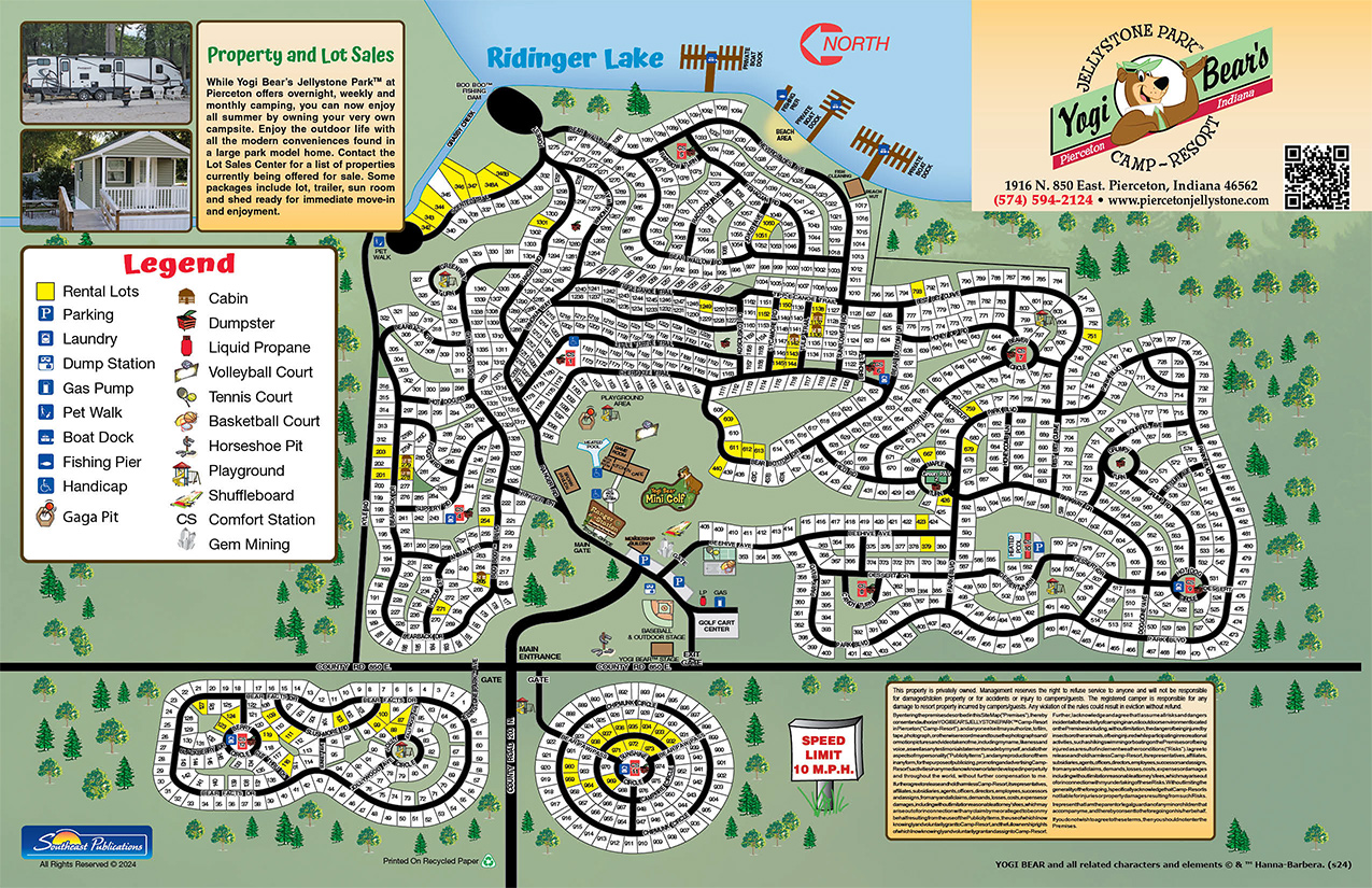 Jellystone Park - Pierceton, Indiana Map